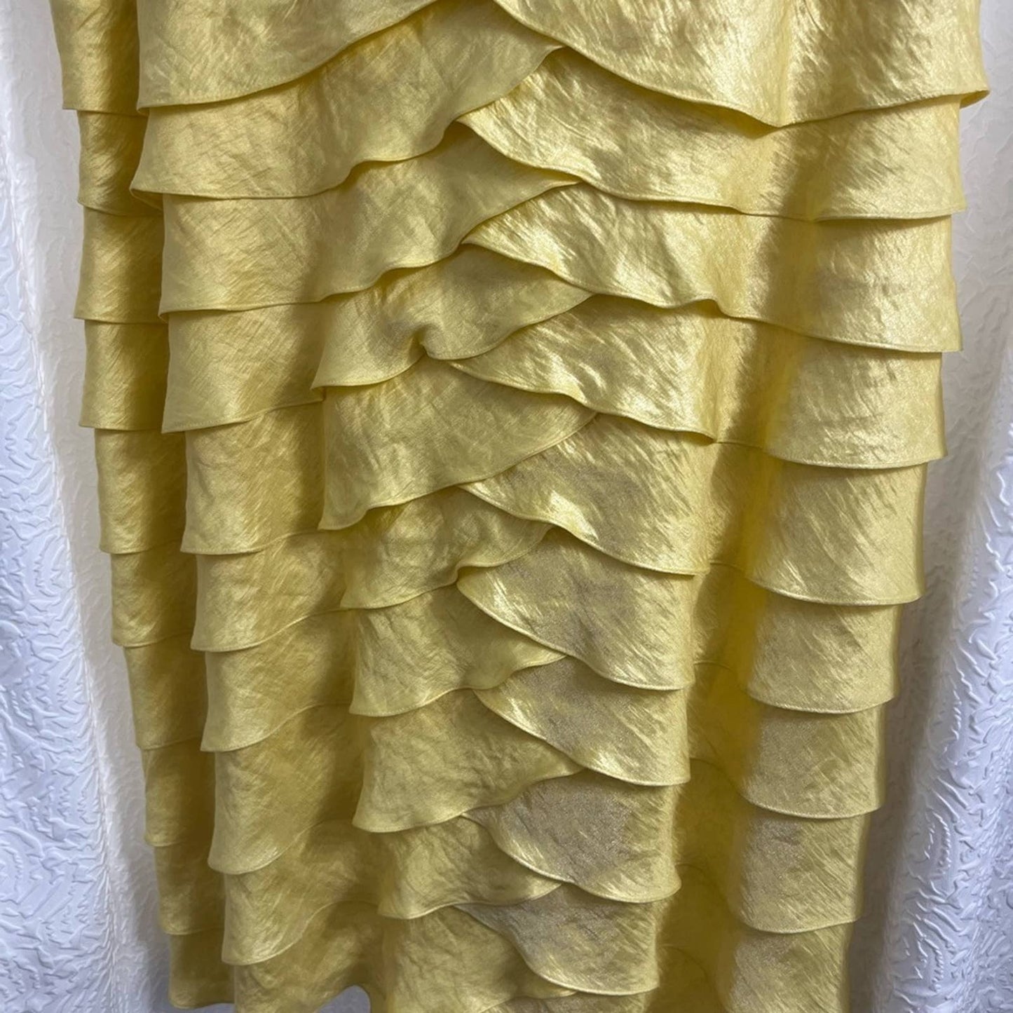 London Times Yellow Layered Sleeveless Dress 24