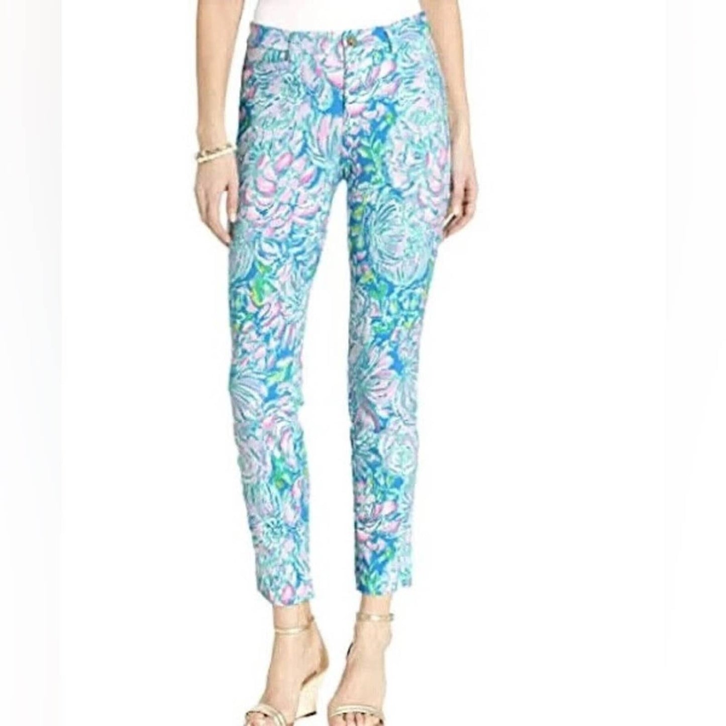 KELLY HIGH RISE KNIT SKINNY ANKLE PANT
MULTIcolor IN FULL BLOOM • SIZE: 12