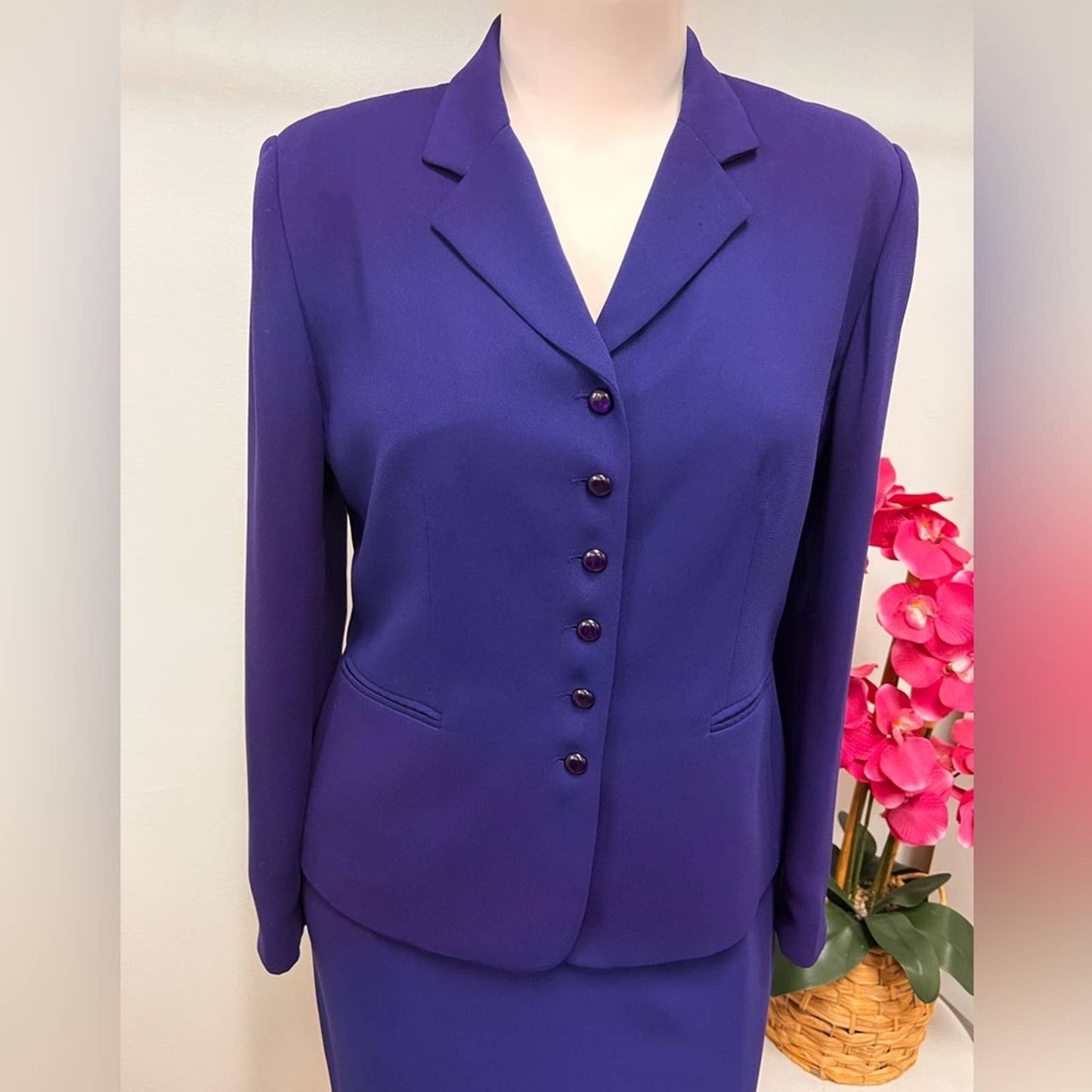 EMILY  2pc Purple Lined Skirt Suit • 14