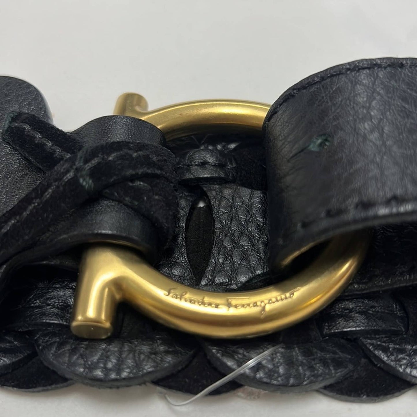 Salvatore Ferragamo Black Leather Belt