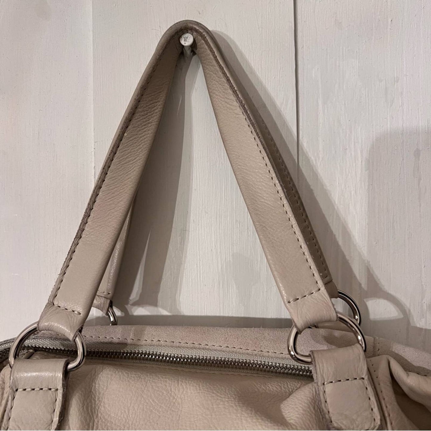 HAMMITT Large Beige Soft Leather& Suede Shoulder Bag