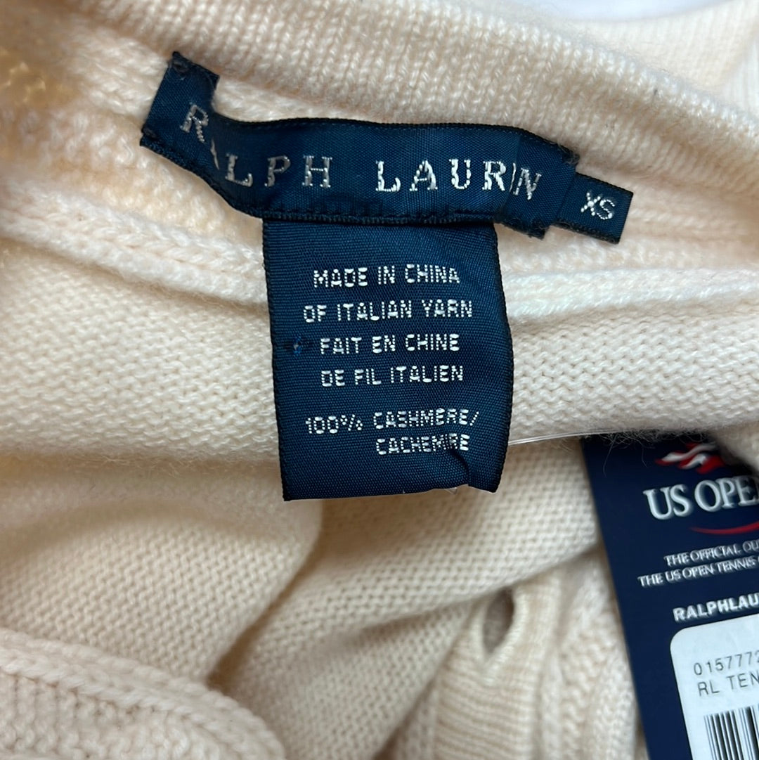 Ralph Lauren Cream Long Sleeved Cashmere Sweater NEW