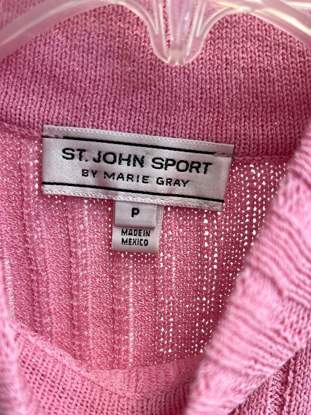 St John Sports Pink Sleeveless Knit Top Small