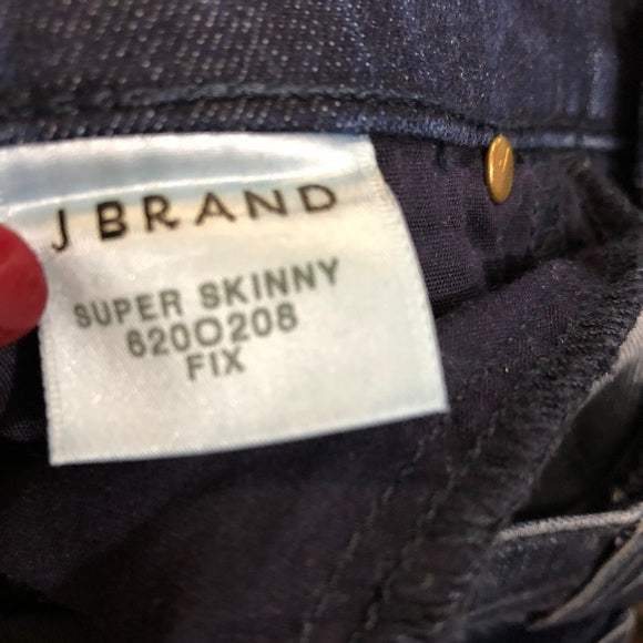 J Brand Super Skinny Dark Indigo Blue Jeans