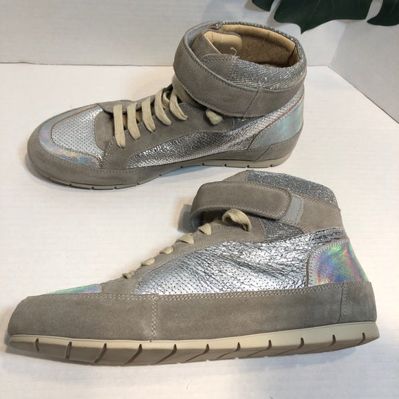 MANAS SURTEFIL Cement & Silver Metallic Sneakers 9.5