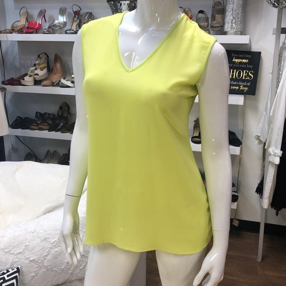 VINCE CAMUTO Neon Yellow Top XS
