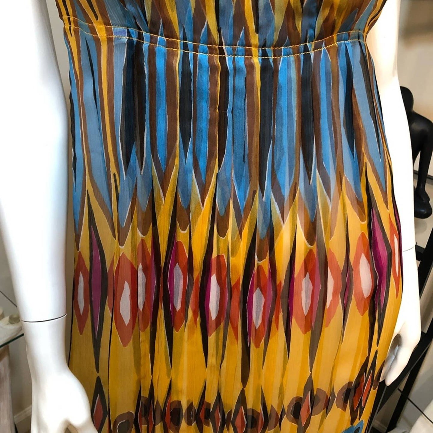 Tory Burch Silk Multicolored Silk Lined Dress 4